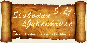 Slobodan LJubinković vizit kartica